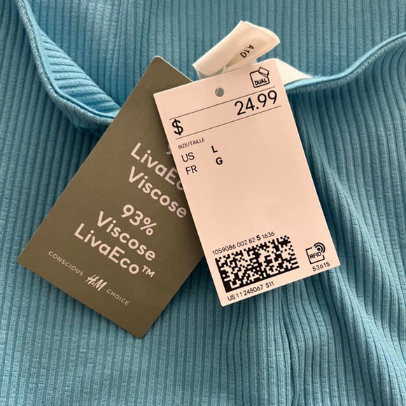 H&M Turquoise Ribbed Dress - Picture 3 of 3